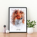 Pet portrait pet painting custom portrait dog portrait dog image