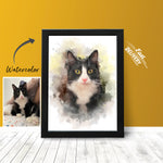 Custom Watercolor Pet Portrait From Photo