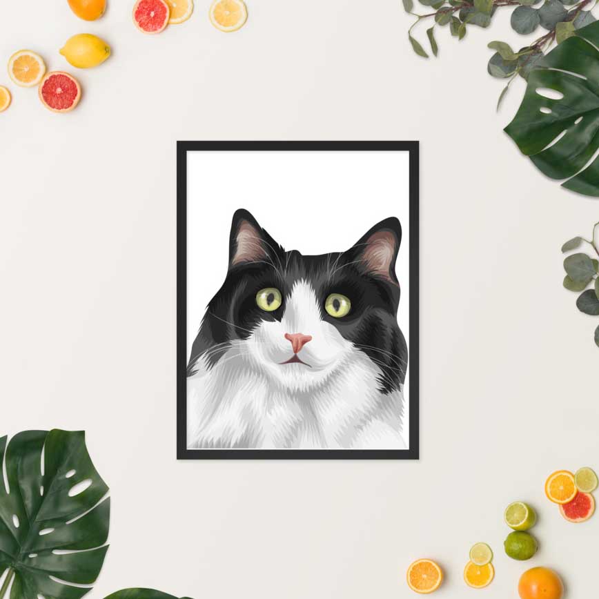 Custom Portrait Framed Poster - Pet Pix Print