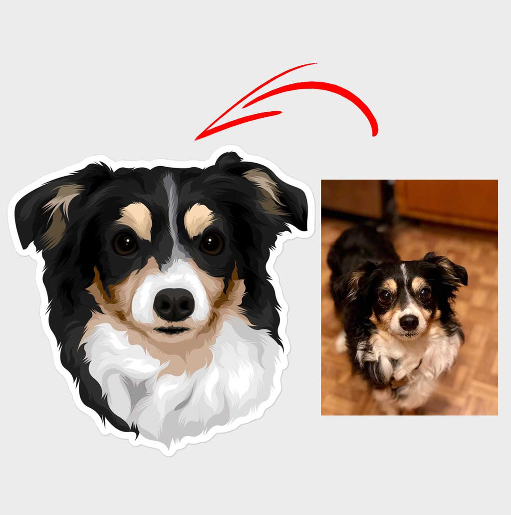 Custom Dog Stickers - Make a Sticker of Your Dog Photo- Pet Pix Print