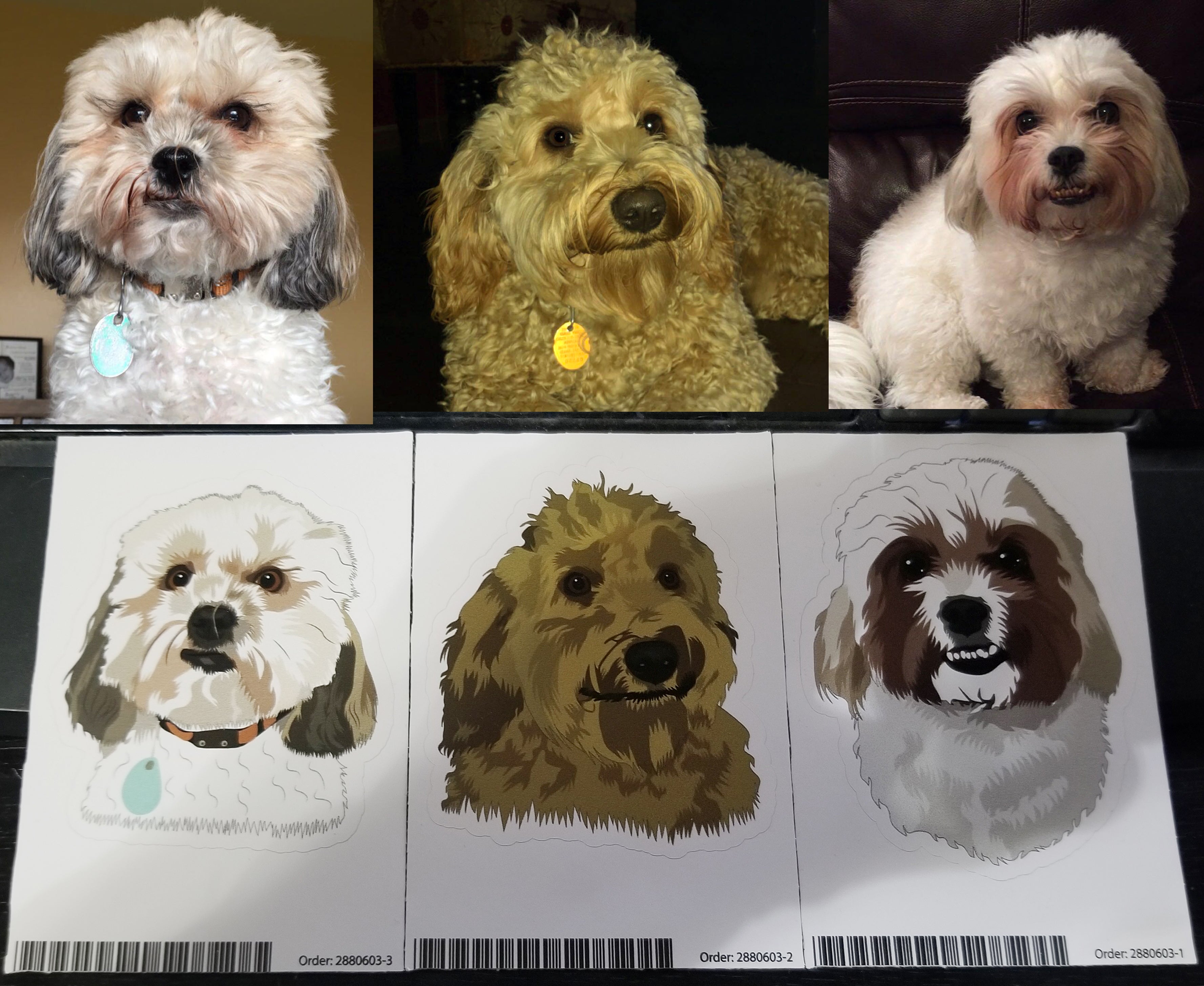 Custom Pet Sticker Using Your Pet Photo Custom Dog Sticker - Pet Pix Print