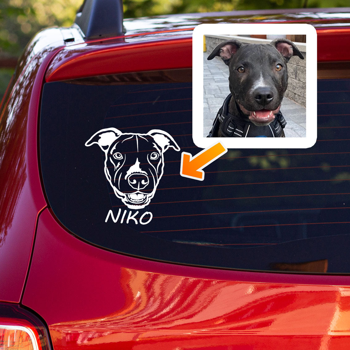 Personalised dog hot sale car stickers