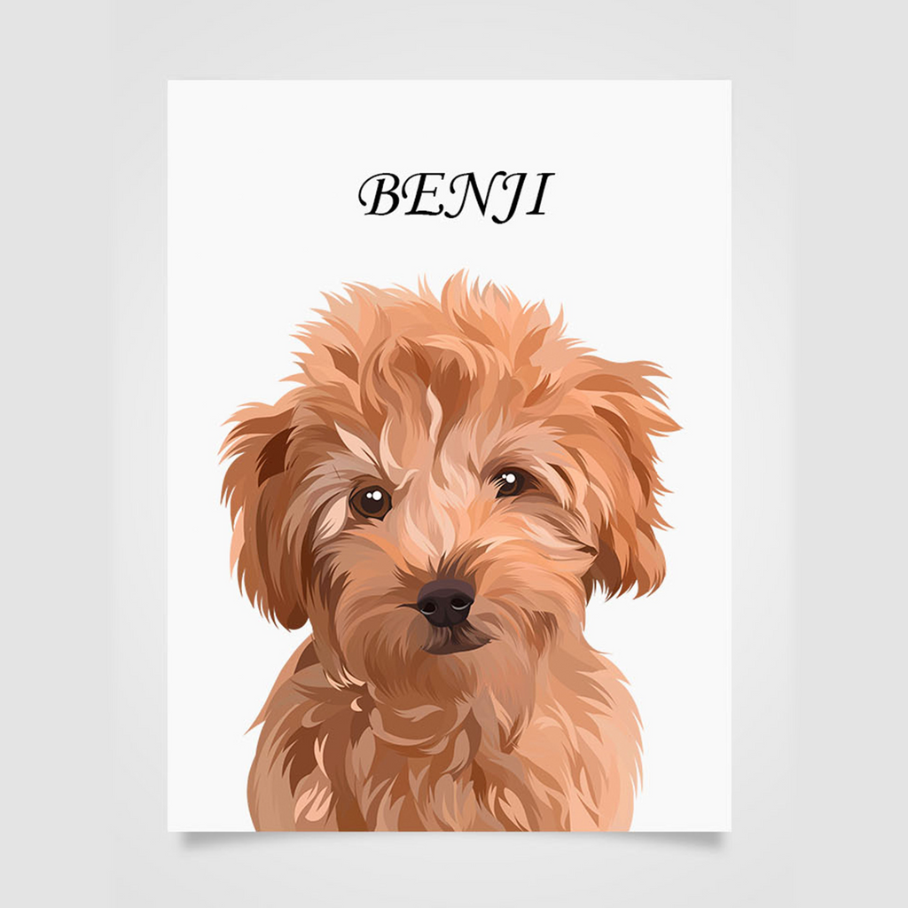 Custom Pet Portraits Using Pet Photo Personalized Digital Dog