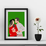 Custom Faceless Portrait, Digital Illustration From Photo, No Face  Colorized Hand Drawn Family Gf Bf Pet Couple Love One Portrait Print 