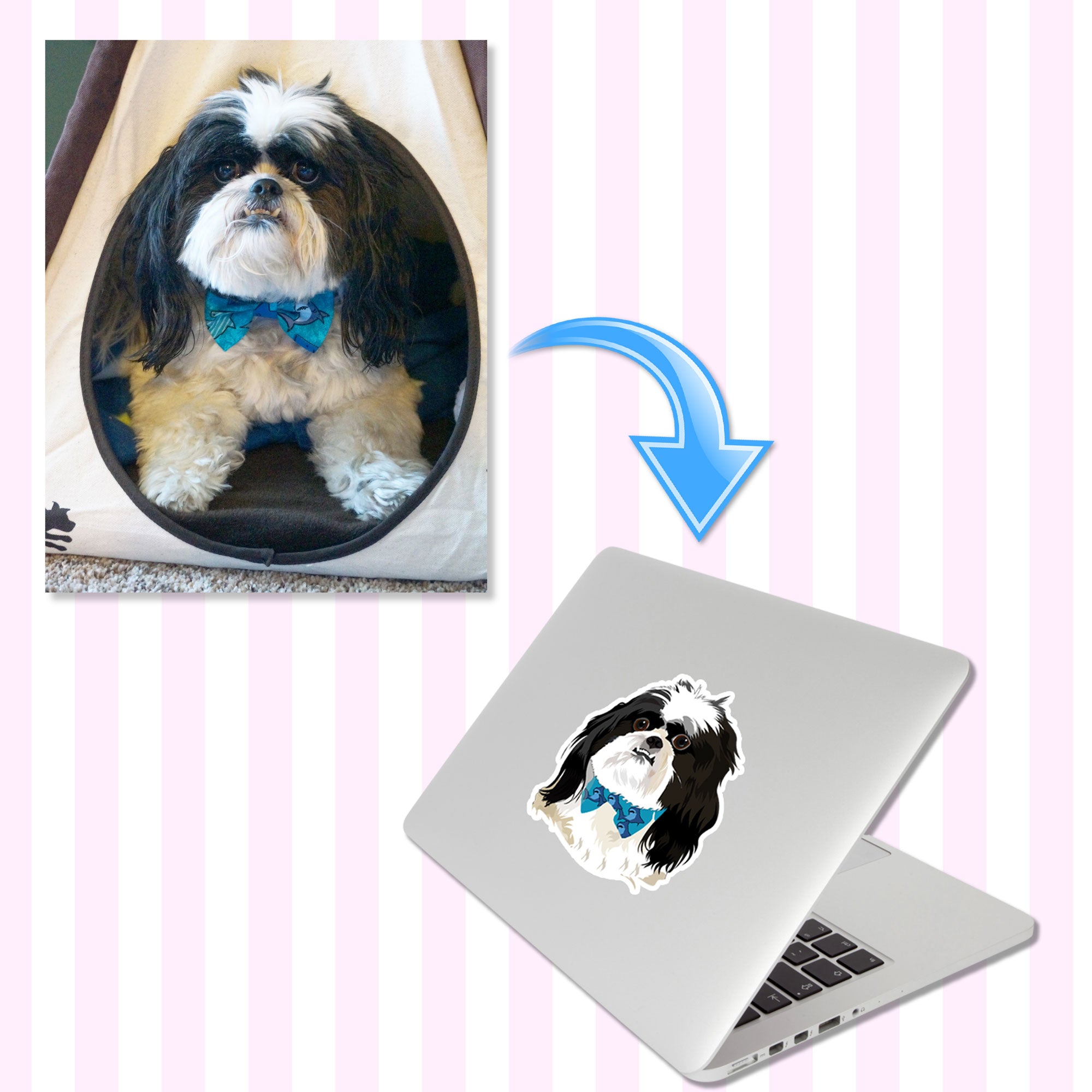 Custom Dog Stickers - Make a Sticker of Your Dog Photo - Pet Pix Print