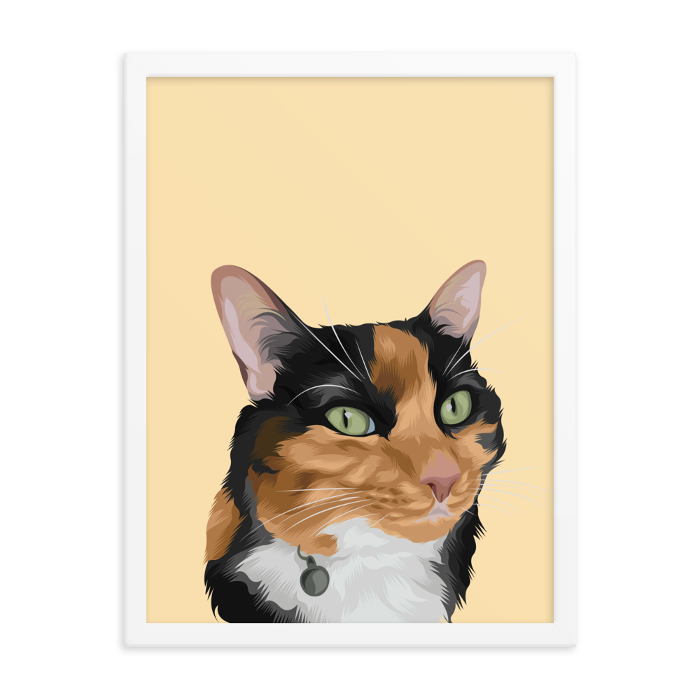 Custom Portrait Framed Poster - Pet Pix Print